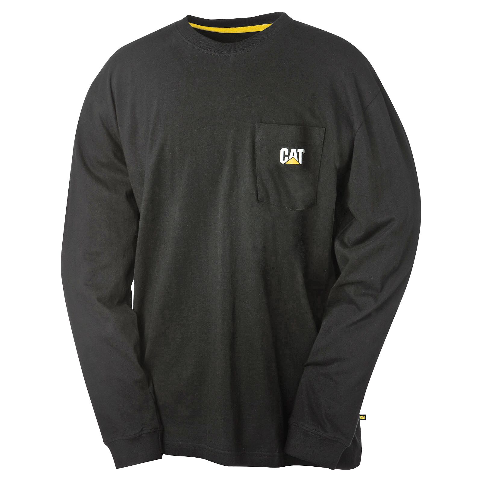 Caterpillar Men's Trademark Pocket Long Sleeve T-Shirts Black CAT-21863